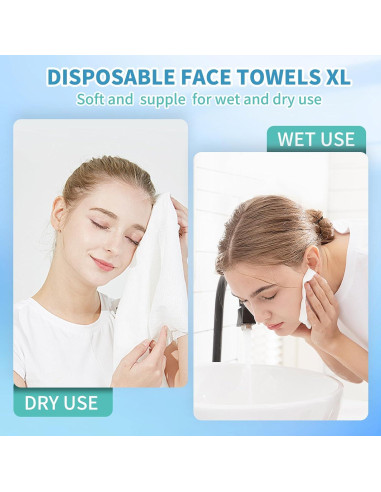 Toallas Desechables Faciales Ataraxia XL 50 Unidades 100% Algodón
