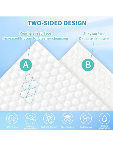 Toallas Desechables Faciales Ataraxia XL 50 Unidades 100% Algodón