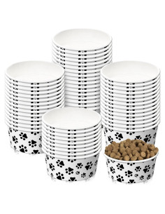 30 Cuencos Desechables para Perros y Gatos 350 ml Potchen