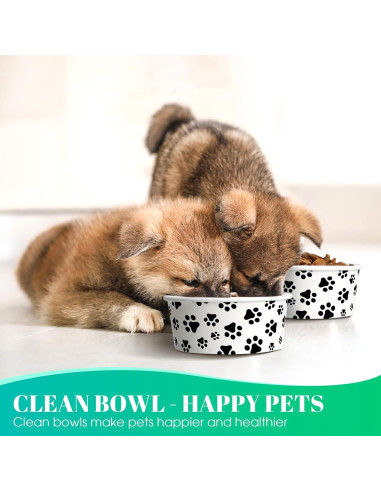 30 Cuencos Desechables para Perros y Gatos 350 ml Potchen