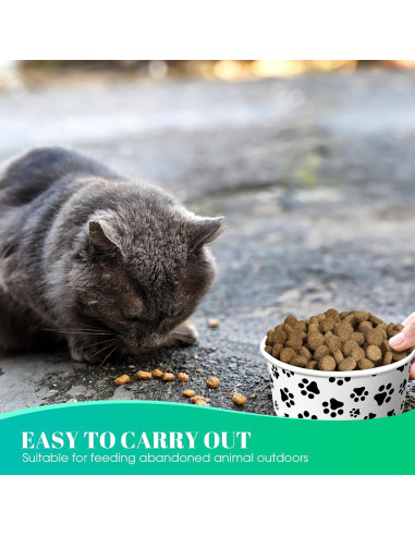 30 Cuencos Desechables para Perros y Gatos 350 ml Potchen