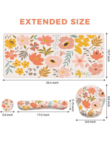 Alfombrilla de Escritorio Ergonómica iCasso XXL Colorida 90x40cm