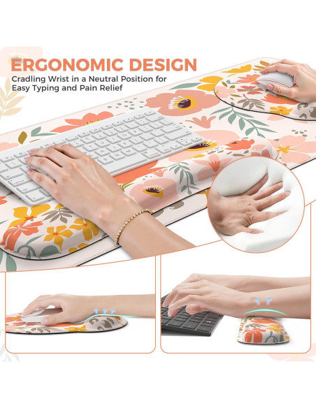 Alfombrilla de Escritorio Ergonómica iCasso XXL Colorida 90x40cm