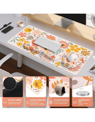 Alfombrilla de Escritorio Ergonómica iCasso XXL Colorida 90x40cm