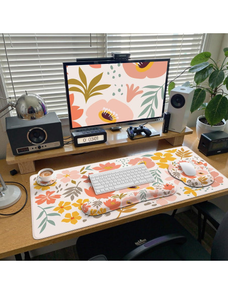 Alfombrilla de Escritorio Ergonómica iCasso XXL Colorida 90x40cm