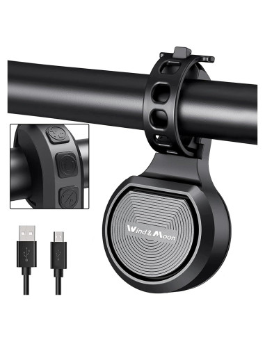Campana de Bicicleta Eléctrica Wind&Moon ZXCDLB-01 IPX6 80-130dB