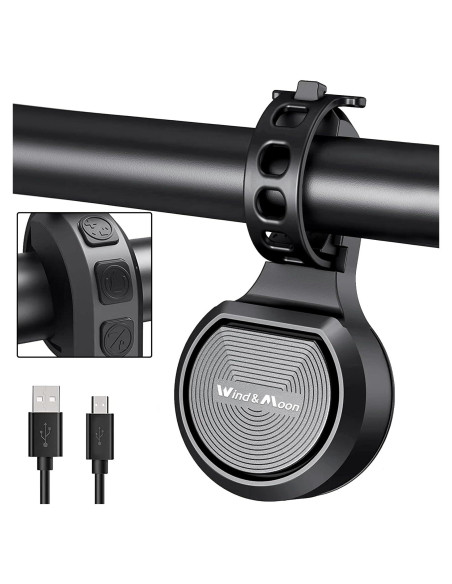Campana de Bicicleta Eléctrica Wind&Moon ZXCDLB-01 IPX6 80-130dB