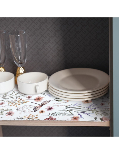 Forro de Estante Amiitay Floral 30.48 cm x 3 m Antideslizante