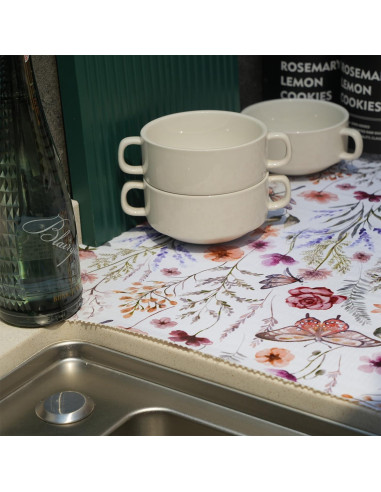 Forro de Estante Amiitay Floral 30.48 cm x 3 m Antideslizante