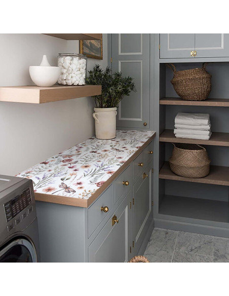 Forro de Estante Amiitay Floral 30.48 cm x 3 m Antideslizante