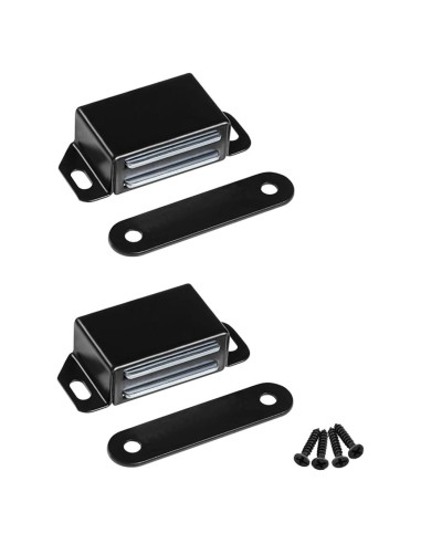 Cierre de puerta magnético WOOCH 30 lb acero inoxidable negro 2 pz
