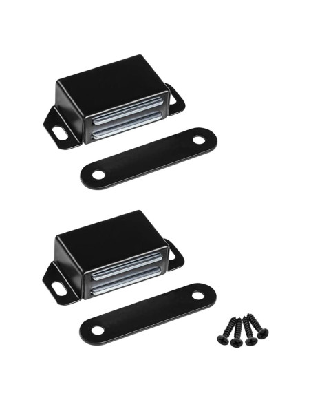 Cierre de puerta magnético WOOCH 30 lb acero inoxidable negro 2 pz