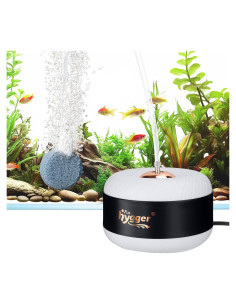 Bomba de Aire Hygger 3W/8W para Acuario hasta 567L, Silenciosa