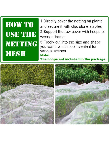 Malla de Jardín Ultra Fina FARAER 2.44m x 7.32m Protección