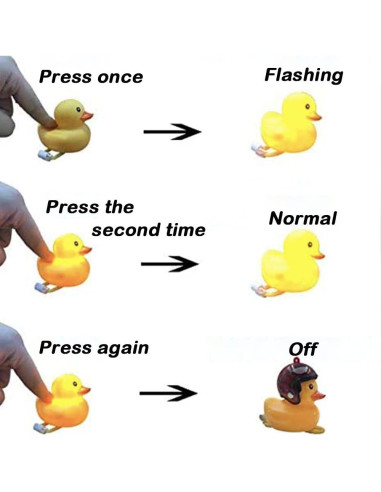 Timbre de Bicicleta ACEDOAMARE Pato Amarillo con Luz LED