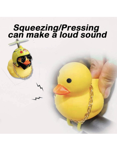 Timbre de Bicicleta ACEDOAMARE Pato Amarillo con Luz LED