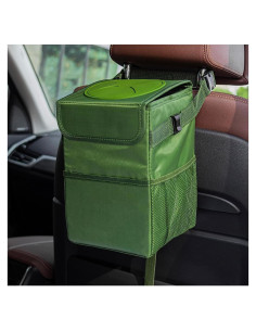 Basurero de Coche Kewucn Verde Militar Impermeable 6L