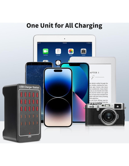 Estación de Carga USB-C 125W 25 Puertos RUANSZZ