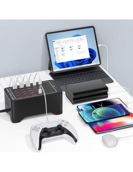 Estación de Carga USB-C 125W 25 Puertos RUANSZZ