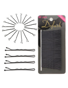 Pasadores de Pelo de Metal Dofash 5cm Negro 60pcs
