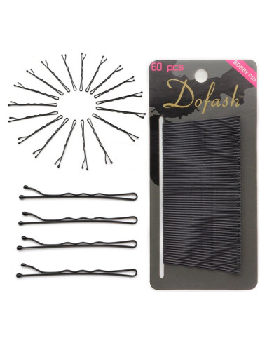Pasadores de Pelo de Metal Dofash 5cm Negro 60pcs