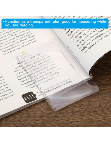 Marcador Lupa PATIKIL 3X con Regla - Paquete de 12 Unidades