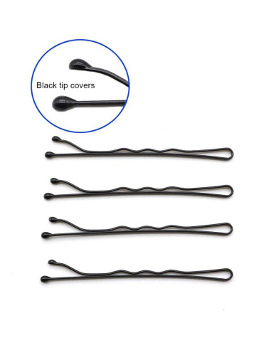 Pasadores de Pelo de Metal Dofash 5cm Negro 60pcs