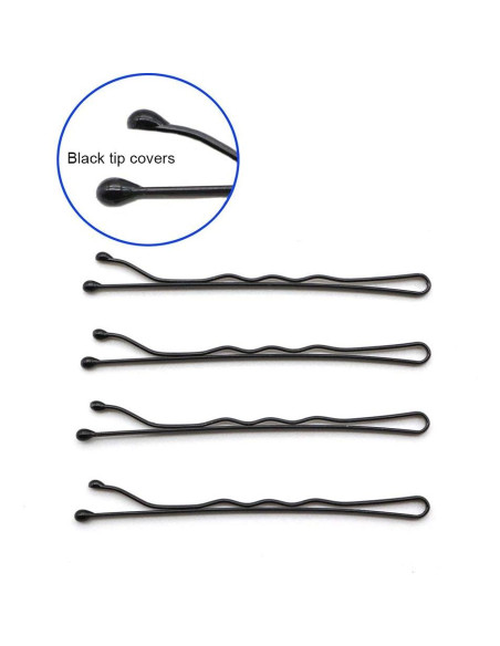 Pasadores de Pelo de Metal Dofash 5cm Negro 60pcs