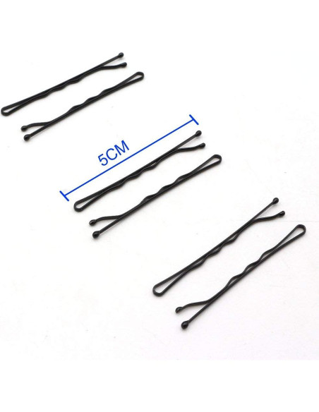Pasadores de Pelo de Metal Dofash 5cm Negro 60pcs