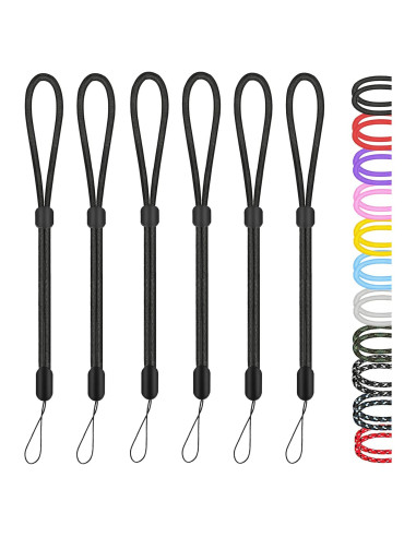 Correa de Muñeca Ajustable HUKADO 20.32 cm Nylon Negro - 6 Paquetes