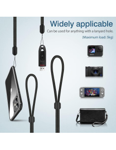 Correa de Muñeca Ajustable HUKADO 20.32 cm Nylon Negro - 6 Paquetes 2