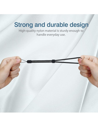 Correa de Muñeca Ajustable HUKADO 20.32 cm Nylon Negro - 6 Paquetes