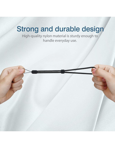 Correa de Muñeca Ajustable HUKADO 20.32 cm Nylon Negro - 6 Paquetes