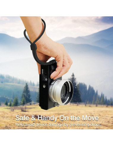 Correa de Muñeca Ajustable HUKADO 20.32 cm Nylon Negro - 6 Paquetes