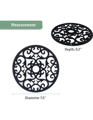 Juego de 3 Posavasos de Silicona Makerstep Negro 19.7 cm