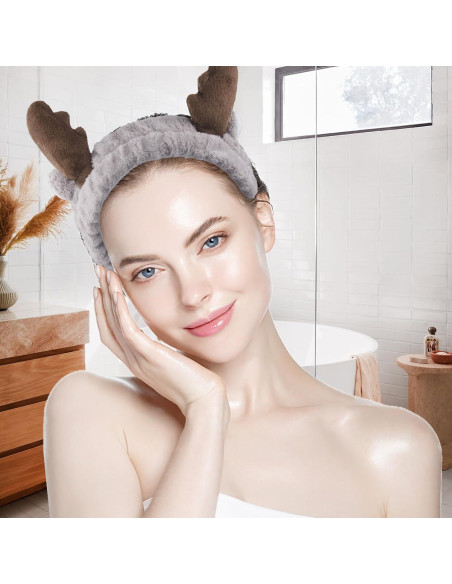 3 Bandas de Maquillaje Spa SHEHARUHI Microfibra Suave