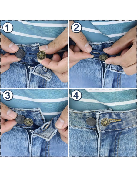 Extensores de Botón WDFCSIX para Jeans y Pantalones - 3 Pares