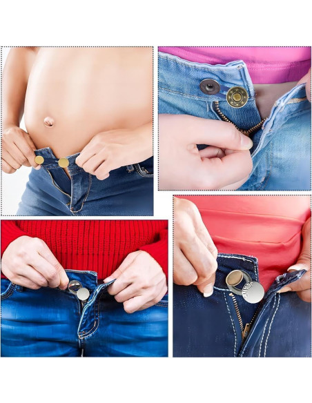 Extensores de Botón WDFCSIX para Jeans y Pantalones - 3 Pares