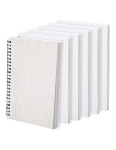 6 Cuadernos Espirales A5 Dunzoom Papel Punteado 160 Páginas