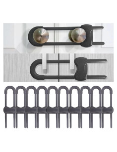 Cerraduras Deslizantes de Seguridad WENPENG para Gabinetes - 10 Paquete