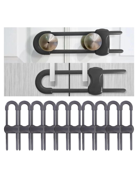 Cerraduras Deslizantes de Seguridad WENPENG para Gabinetes - 10 Paquete