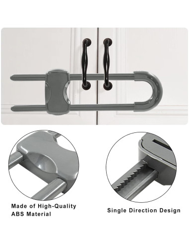 Cerraduras Deslizantes de Seguridad WENPENG para Gabinetes - 10 Paquete
