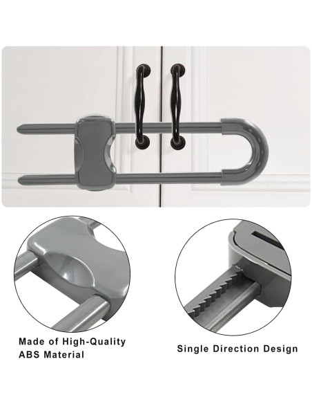Cerraduras Deslizantes de Seguridad WENPENG para Gabinetes - 10 Paquete