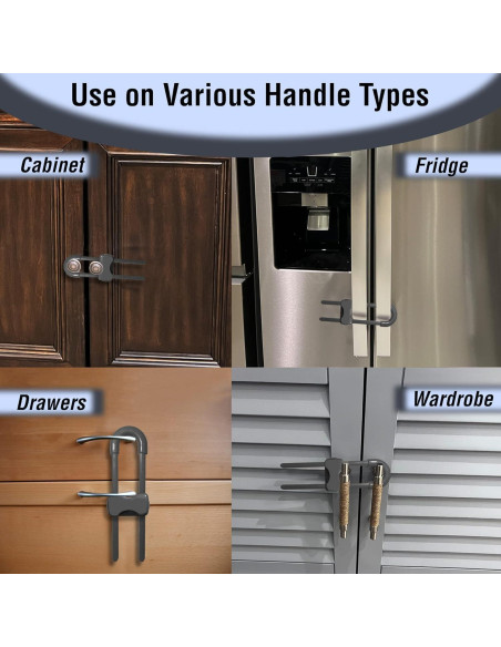 Cerraduras Deslizantes de Seguridad WENPENG para Gabinetes - 10 Paquete