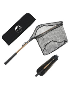 Red de Pesca Plegable YVLEEN con Mango Telescópico 40cm