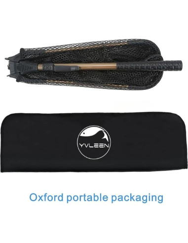 Red de Pesca Plegable YVLEEN con Mango Telescópico 40cm