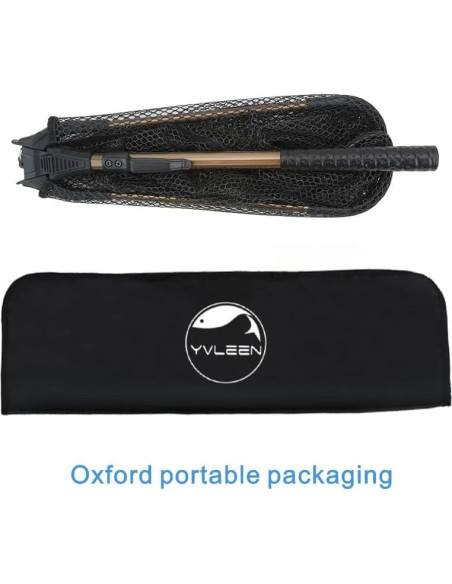 Red de Pesca Plegable YVLEEN con Mango Telescópico 40cm