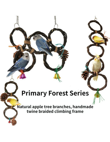 Soporte de columpio para aves CXYYXF 3 anillos 10 cm