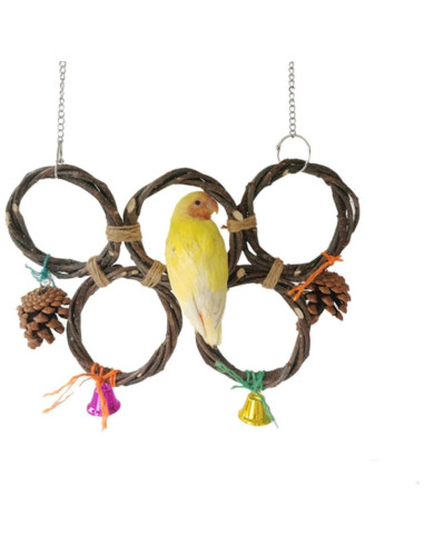 Soporte de columpio para aves CXYYXF 3 anillos 10 cm