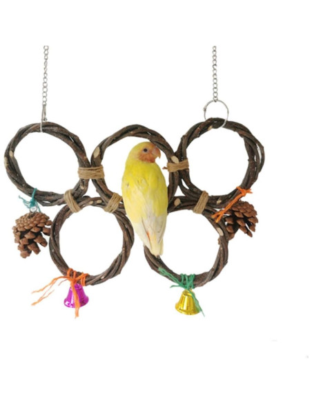 Soporte de columpio para aves CXYYXF 3 anillos 10 cm